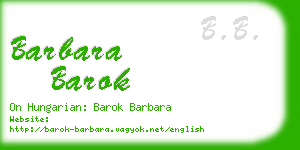 barbara barok business card